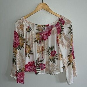 Billabong Floral Crop Blouse